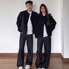 【网图现货】美式宽松短款设计感西服外套X58/P75，男装西服，星座205-3
