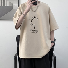 麂皮绒短袖t恤男大码半袖男大皂风JD82344-P25，男装T恤，电商A040