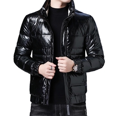 冬季新款男士立领宽松休闲羽绒服中年爸爸装加厚保暖白鸭绒外套，男装羽绒服，电商B212（原钱塘6029）