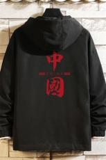 JK65198-P45连帽夹克男大码胖子棒球服上衣外套砖墙挂拍，男装夹克，电商A040A