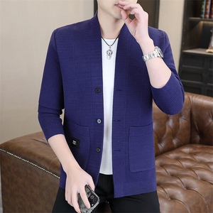 83894-P65毛衣开衫外套男2025春秋季新款休闲针织男士夹克图片
