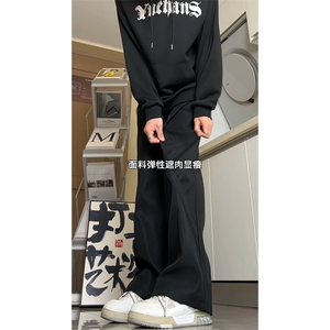 cleanfit解构设计感西裤修身微喇叭高街vibe高级感图片