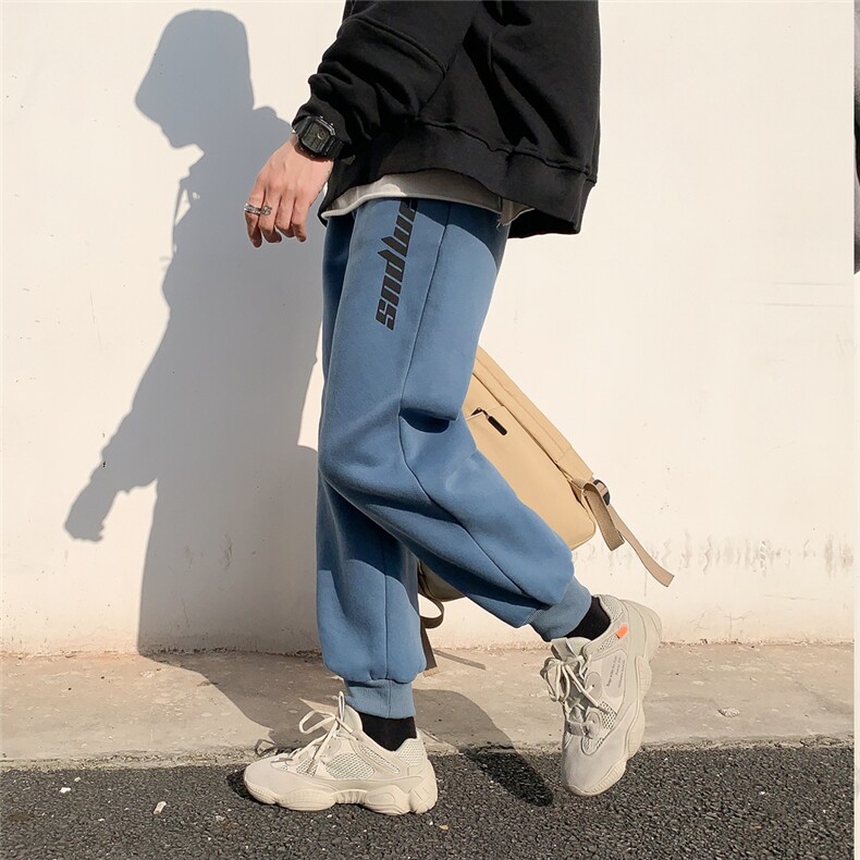 @冬季新品加绒束脚卫裤筒运动休闲裤男C22/P50限69,男装休闲裤,电商B350