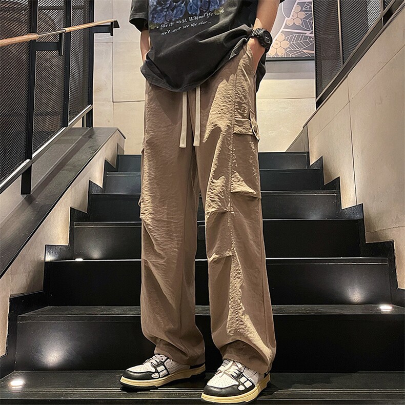 直播数据款 春季新款大口袋伞兵裤宽松直筒休闲裤工装裤 K515-P42图片