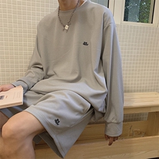 新款美式运动套装男生夏季T恤短裤两件套男装搭配一整套TZ40-P45，男装休闲套装，星座1008