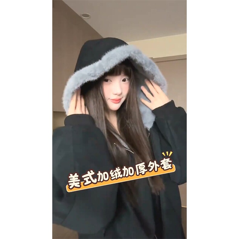 现货高品质美式高街冬季重磅座山雕大毛毛领pu皮棉衣男女加厚外套,男装皮衣,电商A443