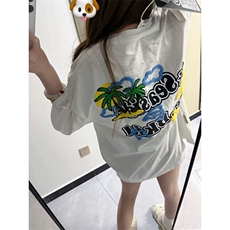 万针全刺绣工艺抖音得物高品质260克重磅纯棉双纱美式高街短袖T恤，男装T恤，电商A486