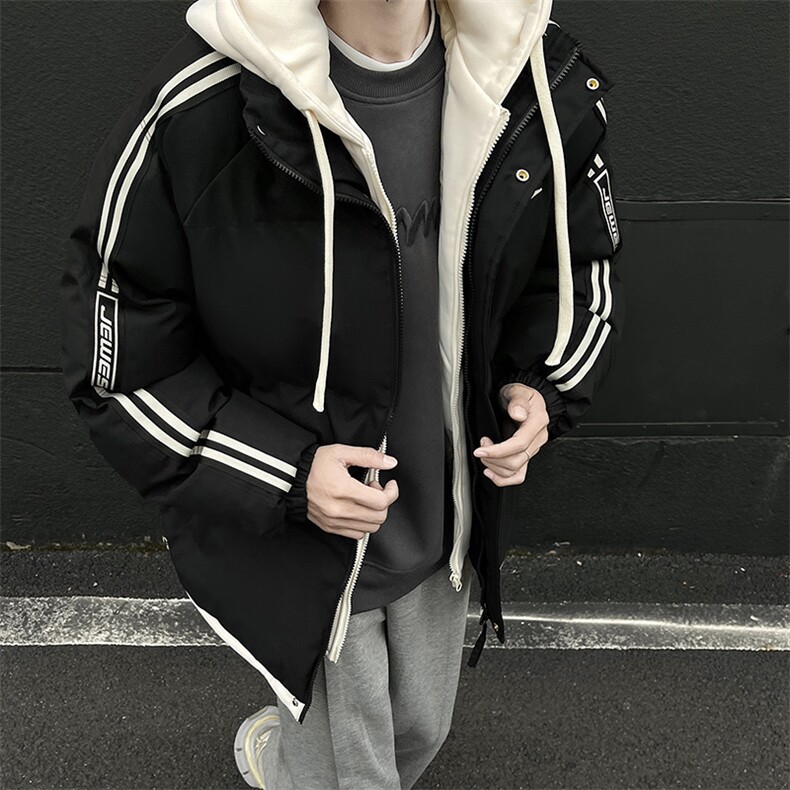 CC882-P108秋冬假两件棉衣条纹织带美式棉服加厚保暖，男装棉衣，星座405-3