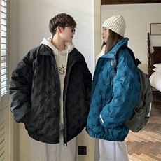 1情侣定制面料棉衣男港风半高领棉服男外套男8707P125控168，男装棉衣，星座226-2
