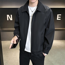 新款翻领男春秋街头宽松工装夹克外套夹克衫休闲上衣2526-P50，男装夹克，星座1403A