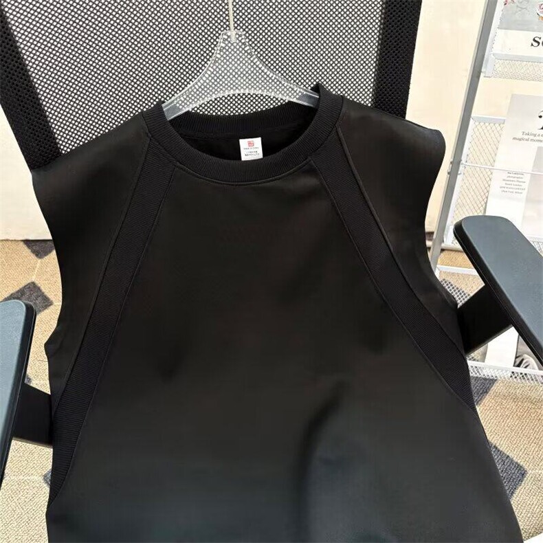 撞色拼接运动背心男款夏季美式复古cleanfit宽松百搭外穿无袖坎肩,男装背心/马甲,星座601-1