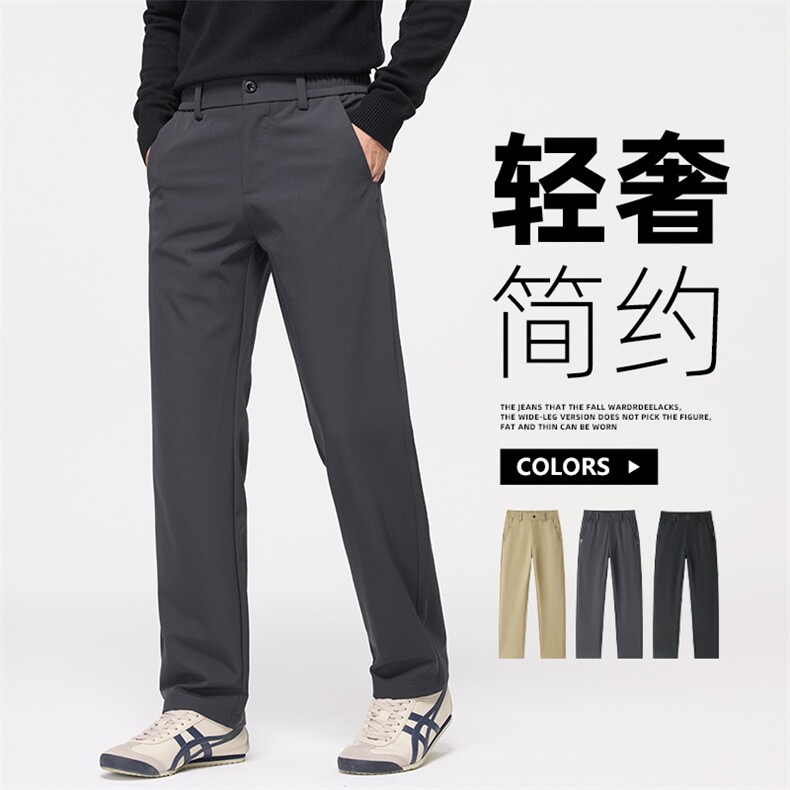 2025秋冬新款休闲裤直筒修身时尚百搭商务西裤男裤子男Z2613-P45图片