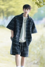 小香风套装设计短衬DCS9019P45短裤DK8797P40套装DT9029P85，男装牛仔裤，星座227-7