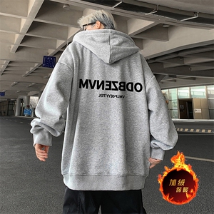 抖音得物高品质360G重磅阔版宽松光版纯色连帽卫衣外套KS169特P45图片