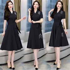 2023年夏季韩版通勤套头韩版时尚流苏修身连衣裙，女装连衣裙，卡杰菲