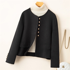 2025秋冬新款高级双面呢羊毛大衣女赫本风气质修身羊毛呢子外套，女装双面呢大衣，优远毛呢大衣