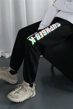 K2021-P45秋季港风大码潮流宽松卫裤反光抽绳束脚运动休闲裤，男装休闲裤，电商A009A（原A058A）