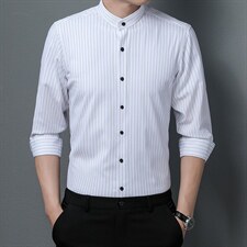 男士长袖衬衫中年商务休闲衬衣男春秋季纯色休闲男装上衣，男装卫衣，电商B212（原钱塘6029）