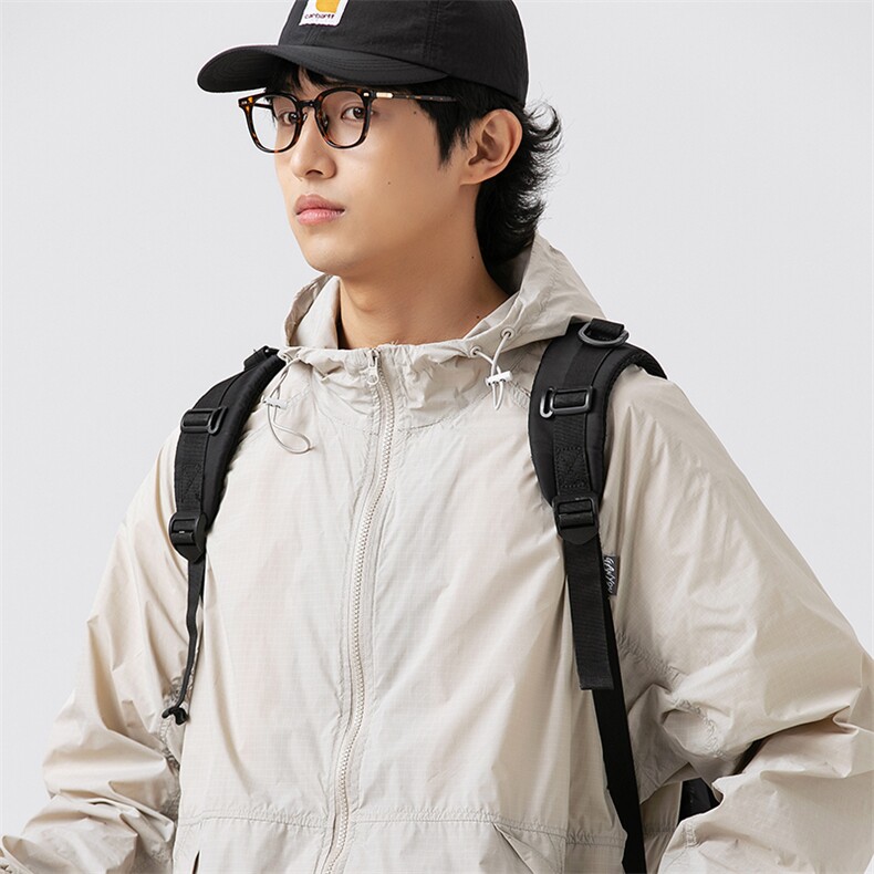 外27-2GANYOU日系清新格子防晒服（网盘带报告）JK36-P85,男装夹克,新杭派外27-2