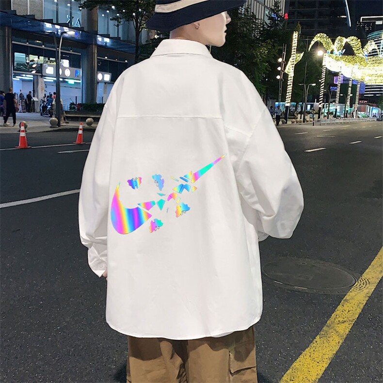 春季长袖衬衫男宽松港风衬衣男外套男CSCS270-P40,男装衬衫,电商B371