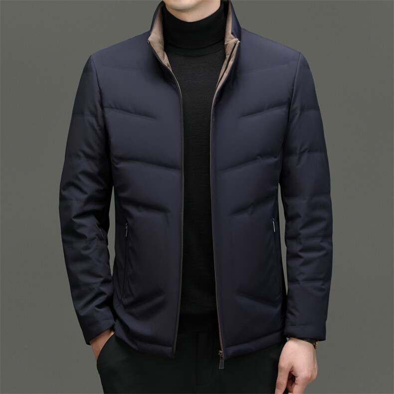 C91709钱塘2020-2时尚商务休闲翻领简约中年男士羽绒服P260图片