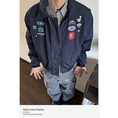 美式复古刺绣夹克男女小众休闲百搭外套阿AF177-P68，男装夹克，星座208-5