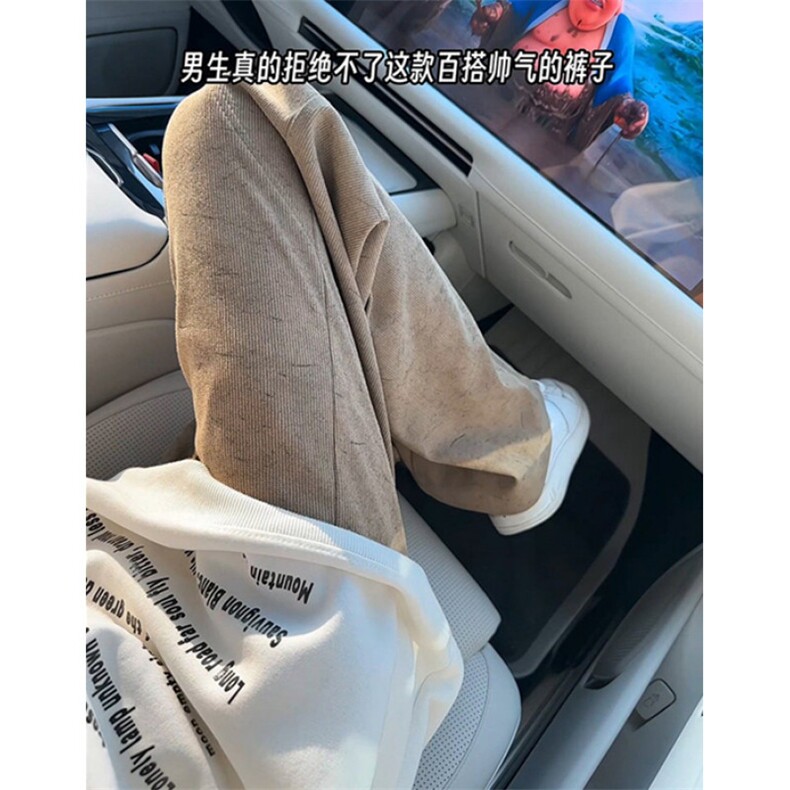 德斜切弯刀卫裤男秋季重磅灯芯绒运动裤子复古直筒休闲裤KC23,男装休闲裤,星座1116A（原606A-3）