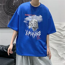2025夏季原创设计港风潮流美式宽松休闲T恤B266-DX03-P30，男装T恤，星座B257-1
