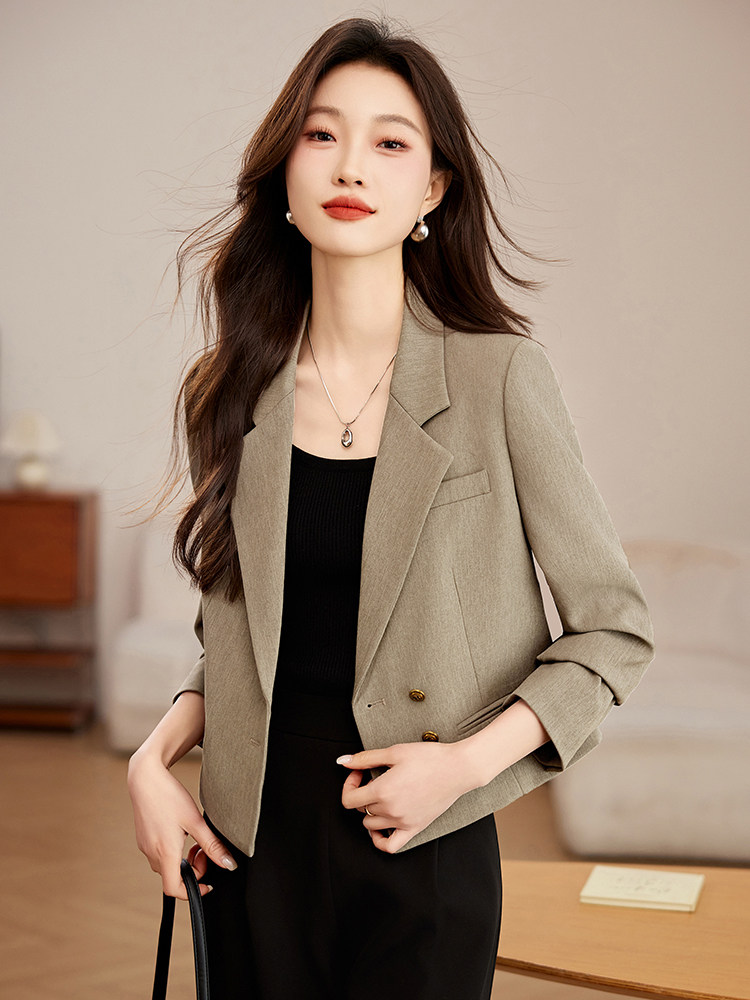小西装外套女短款2025新款春秋高级感小个子气质韩版休闲西服上衣,女装短外套,恋慕依尚