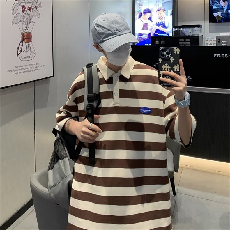 2023春夏季新款男休闲圆领短袖T恤翻领POLO衫T12P30,男装T恤,星座1116-2
