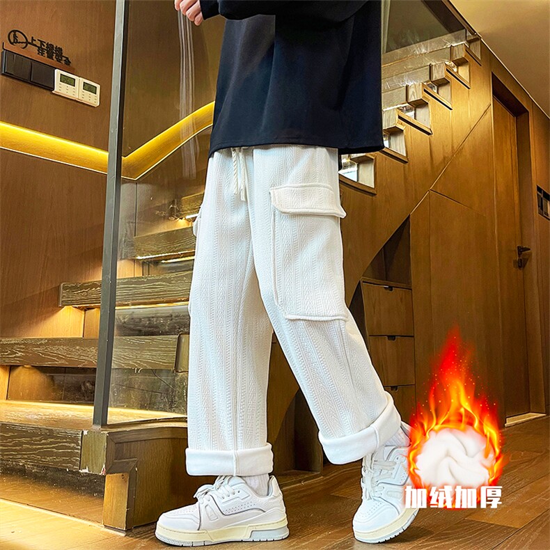 新款冬季雪尼尔麦穗纹棉裤加绒加厚工装裤K1255无差价特P4578,男装棉裤,星座906（原电商a316-1）