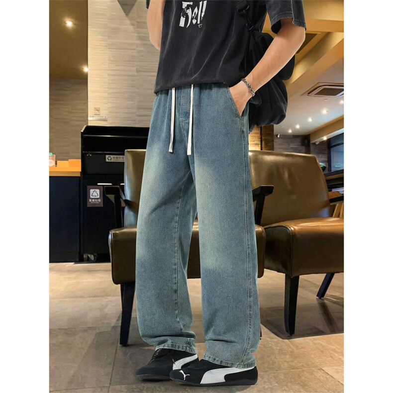 TP28潮流高街直筒宽松牛仔裤2026新款宽松直筒牛仔裤男款休闲，男装牛仔裤，星座302A-2
