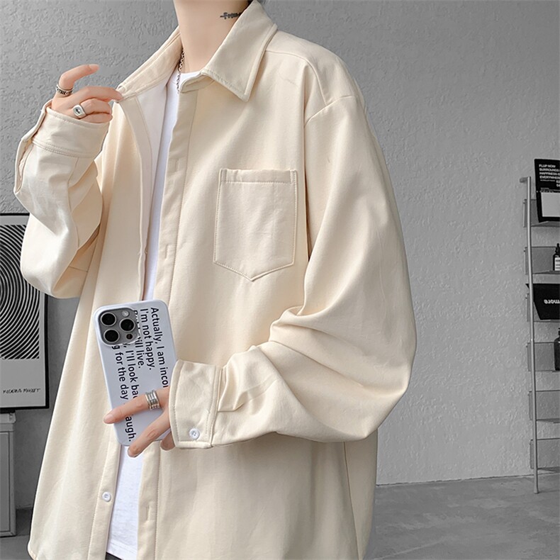 8XL-M长袖衬衫男休闲牛津纺纯棉衬衣打底外套CS517P55控78,男装衬衫,电商D206-1
