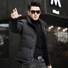 B8003钱塘2020-3新款时尚休闲冬季厚款简约中年男士羽绒服P248，男装羽绒服，钱塘207-3