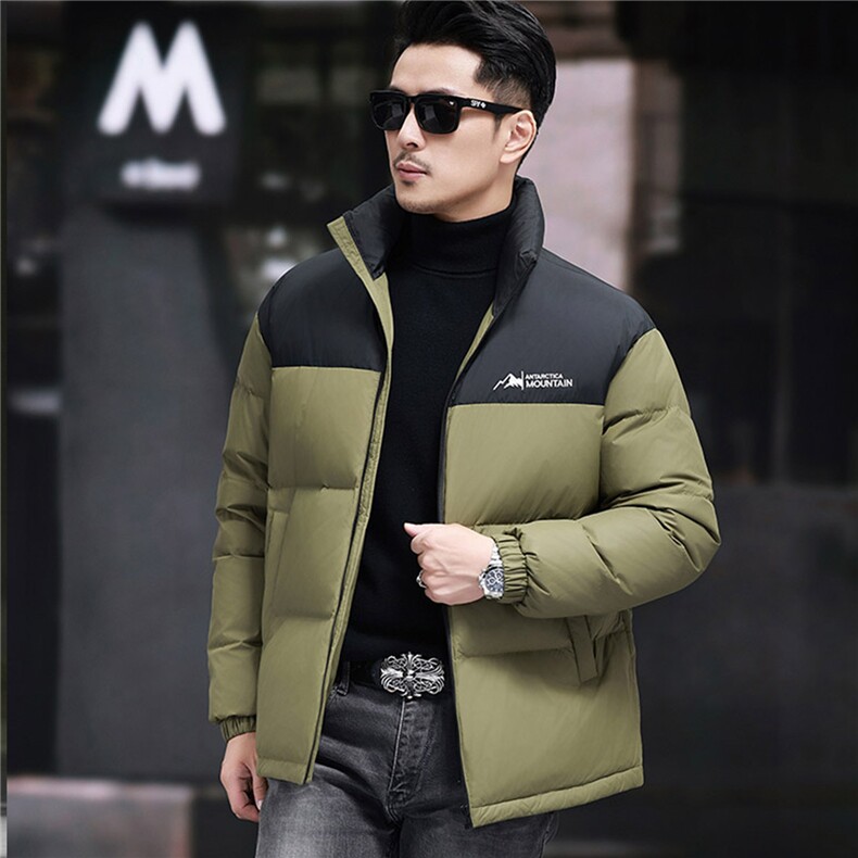 2025新款冬季短款90绒子白鸭绒羽绒服外套中年男装加厚羽绒服夹克,男装夹克,钱塘723