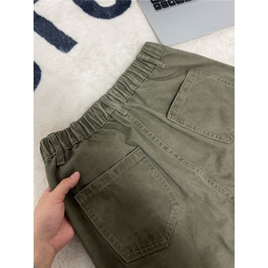 B221 美式ins高街斜切宽松直筒洗褪工装牛仔裤 LK25610-特P48控88图片