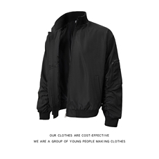 飞行夹克外套男款春秋美式廓形短款工装立领棒球服JK7110-P63，男装夹克，星座308B-2
