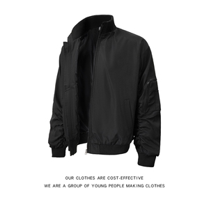 飞行夹克外套男款春秋美式廓形短款工装立领棒球服JK7110-P63图片