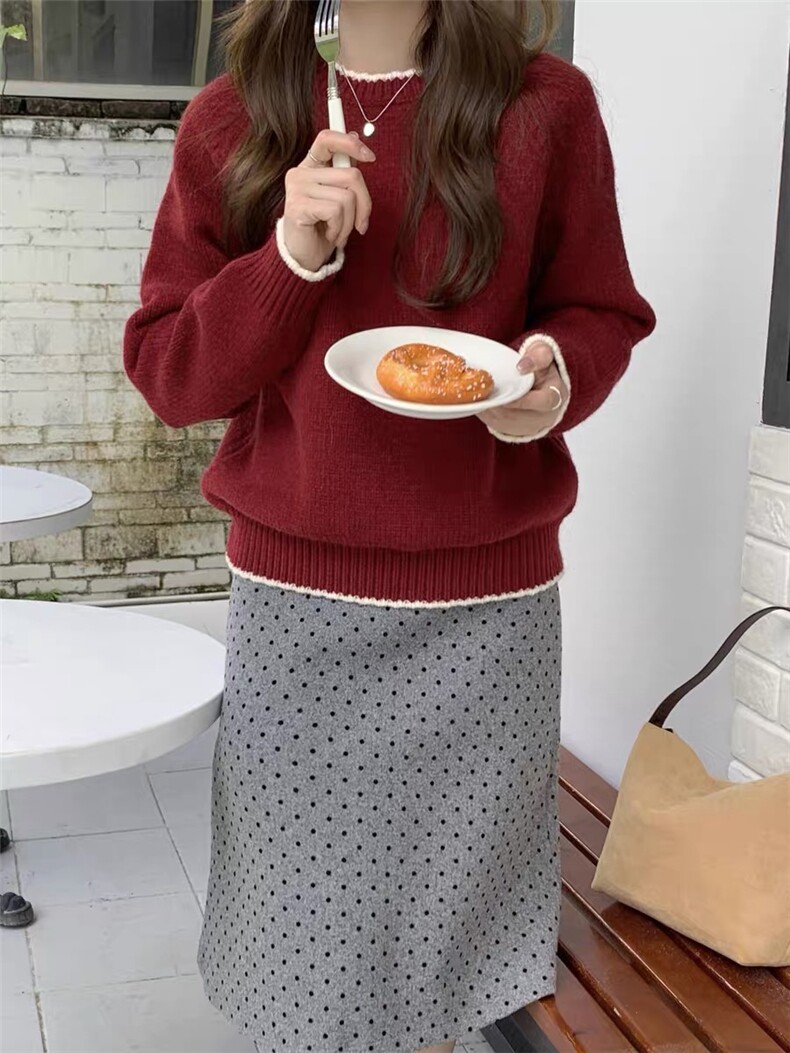 2025年秋季时尚百搭通勤简约休闲套衫，女装针织衫/毛衣，思途羊绒