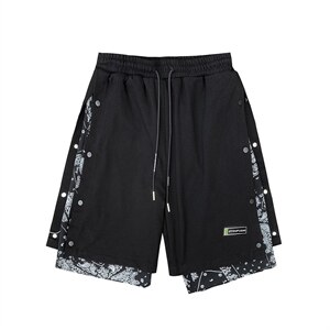 腰果花短裤男潮牌ins夏季外穿五分裤子百搭休闲运动中裤DK08-P28图片