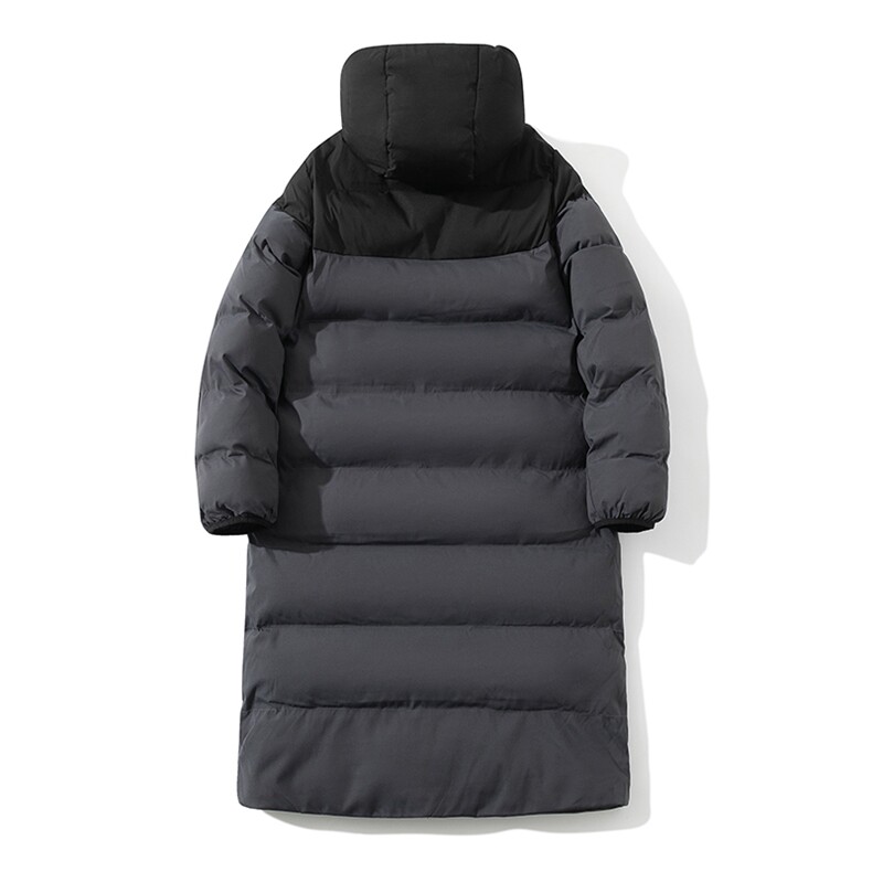 新款长棉服冬季拼色长款加厚连帽情侣装加长宽松棉袄MY8854-P130,男装棉衣,电商A128