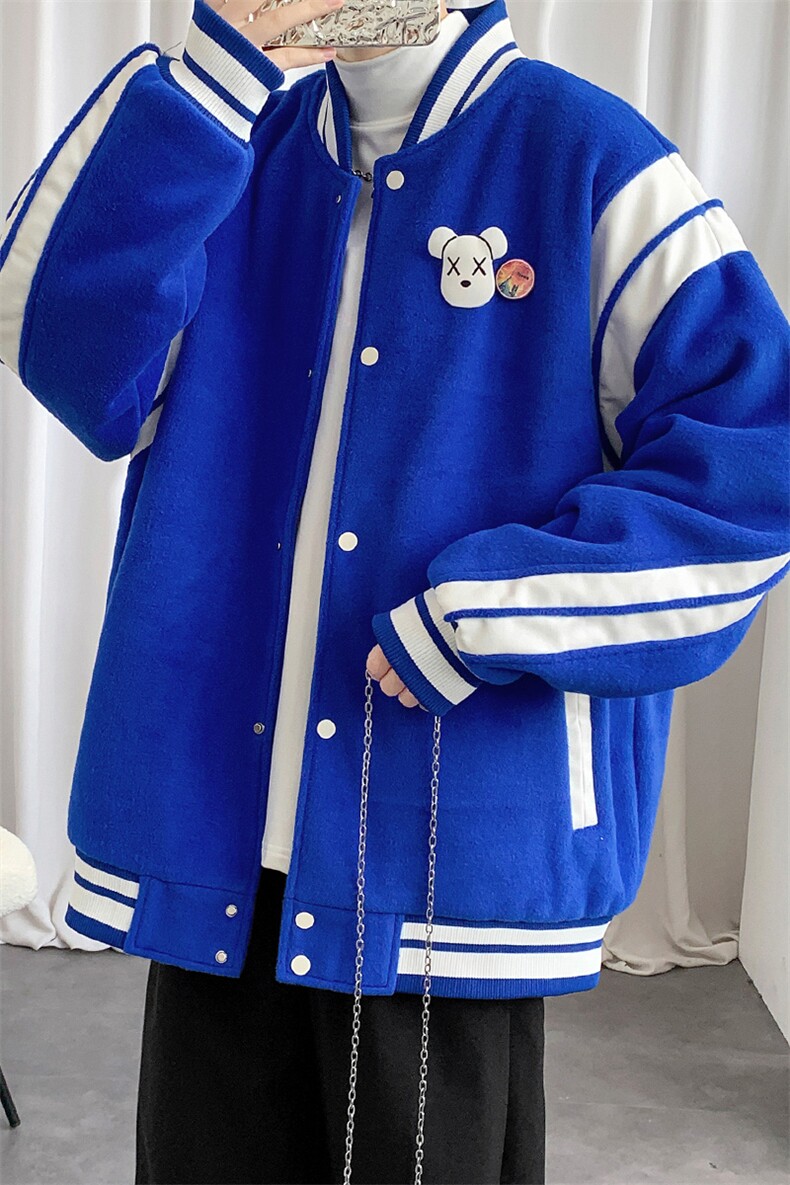 冬款加棉加厚棉服徽章饰品潮棒球服棉衣外套男士8125-P120控价158,男装棉衣,电商A441-1