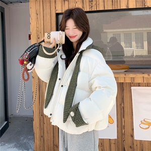新品！韩系兔耳撞色羽绒服2C213-930-P285-K418图片