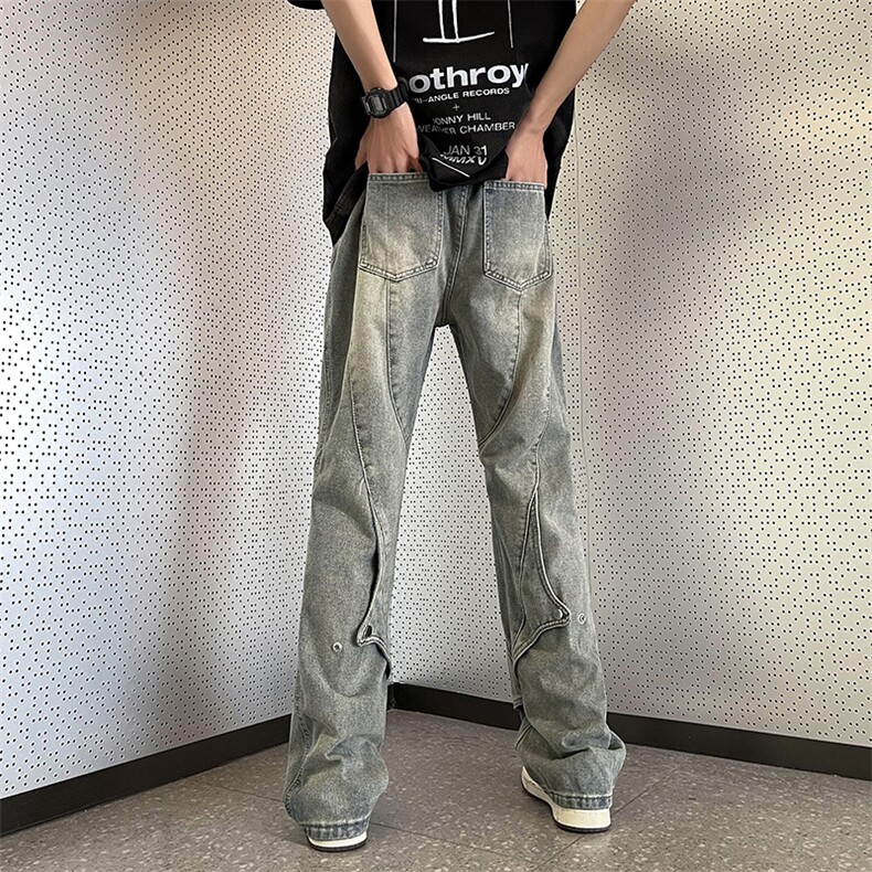 宽松牛仔裤男款潮牌美式高街vibe夏季oversize直筒裤子男N030-P50,男装牛仔裤,星座308B-2