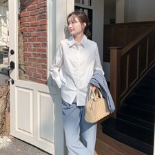 新款蓝色西装马甲衬衫阔腿裤三件套5544P205K328，女装套装/套裙，2C176