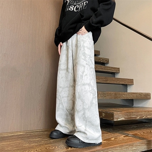 8XL-M大口袋弯刀卫裤男款痞帅脏脏工装裤做旧大码运动裤KZ021P68图片