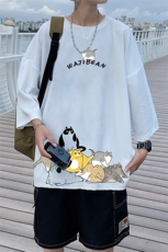 Q11155-P30春夏季七分袖t恤男大码五分袖男短袖中袖，男装T恤，电商A040