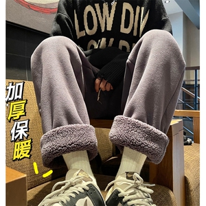 加绒加厚~羊羔绒休闲裤超厚实摇粒绒保暖棉裤2502-K618-P60,型男夏天短裤穿搭图片