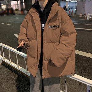 特批港风夜景字母印花宽松时尚翻领保暖棉衣MY62062 P75控118图片