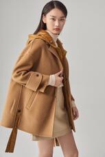 新款羽绒马甲100支澳毛大衣两件套，女装马甲，MST